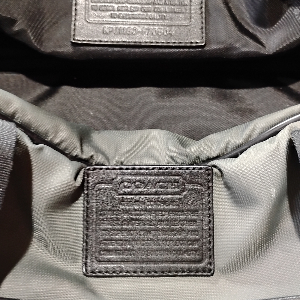 Coach Boston Voyager Green Duffel with Black Leather Trim - Picture 14 of 15